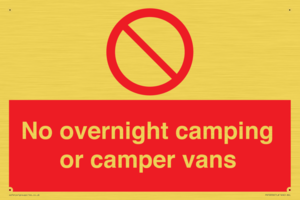 No overnight camping or camper vans